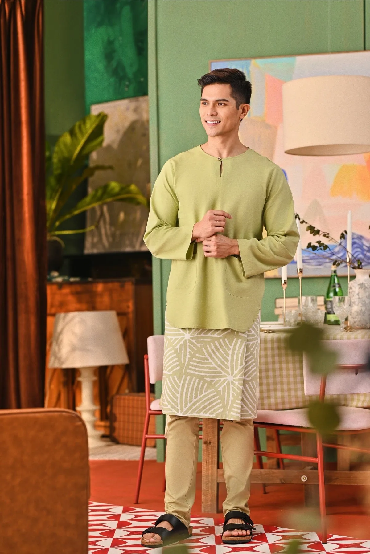 The Capai Men Kurta - Tea Green