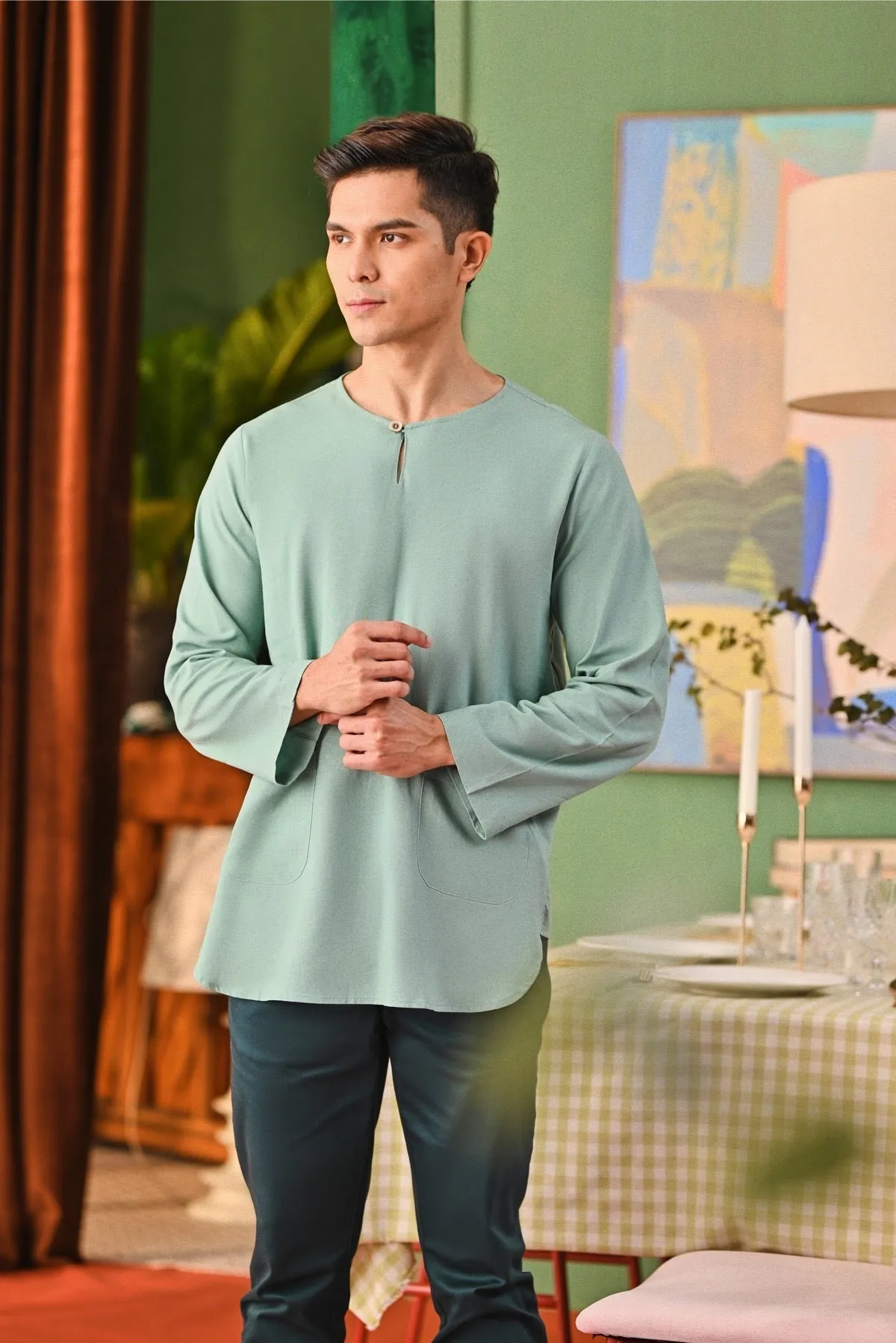 The Capai Men Kurta - Vegan Green