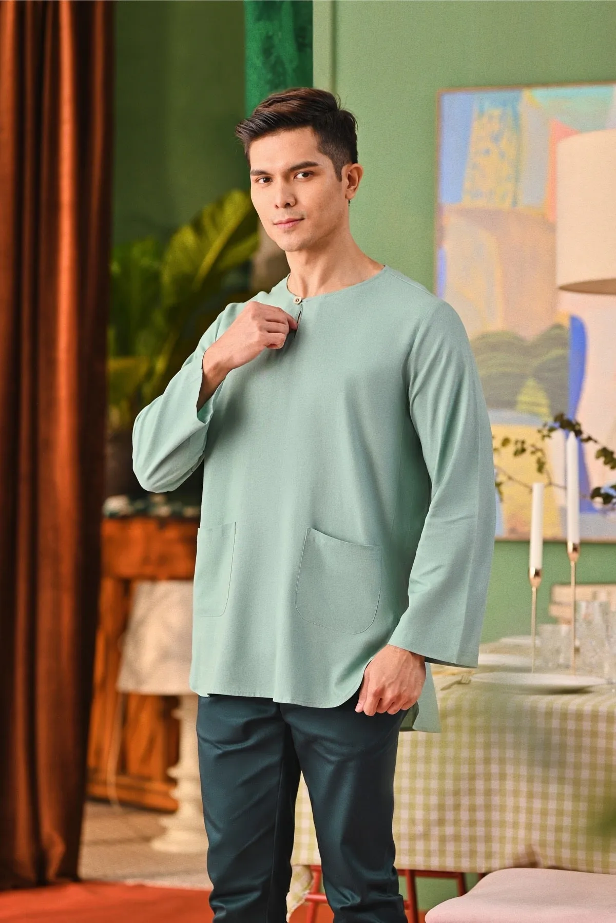 The Capai Men Kurta - Vegan Green