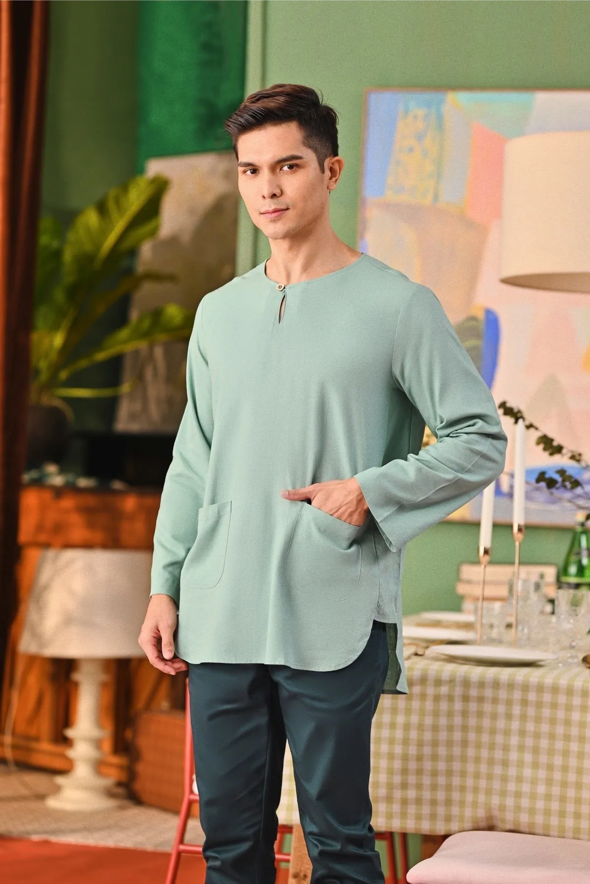 The Capai Men Kurta - Vegan Green