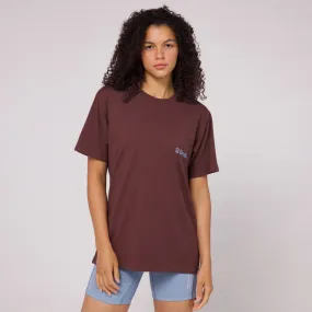 The Community Tee, Unisex - Chocolate with Smokey Blue