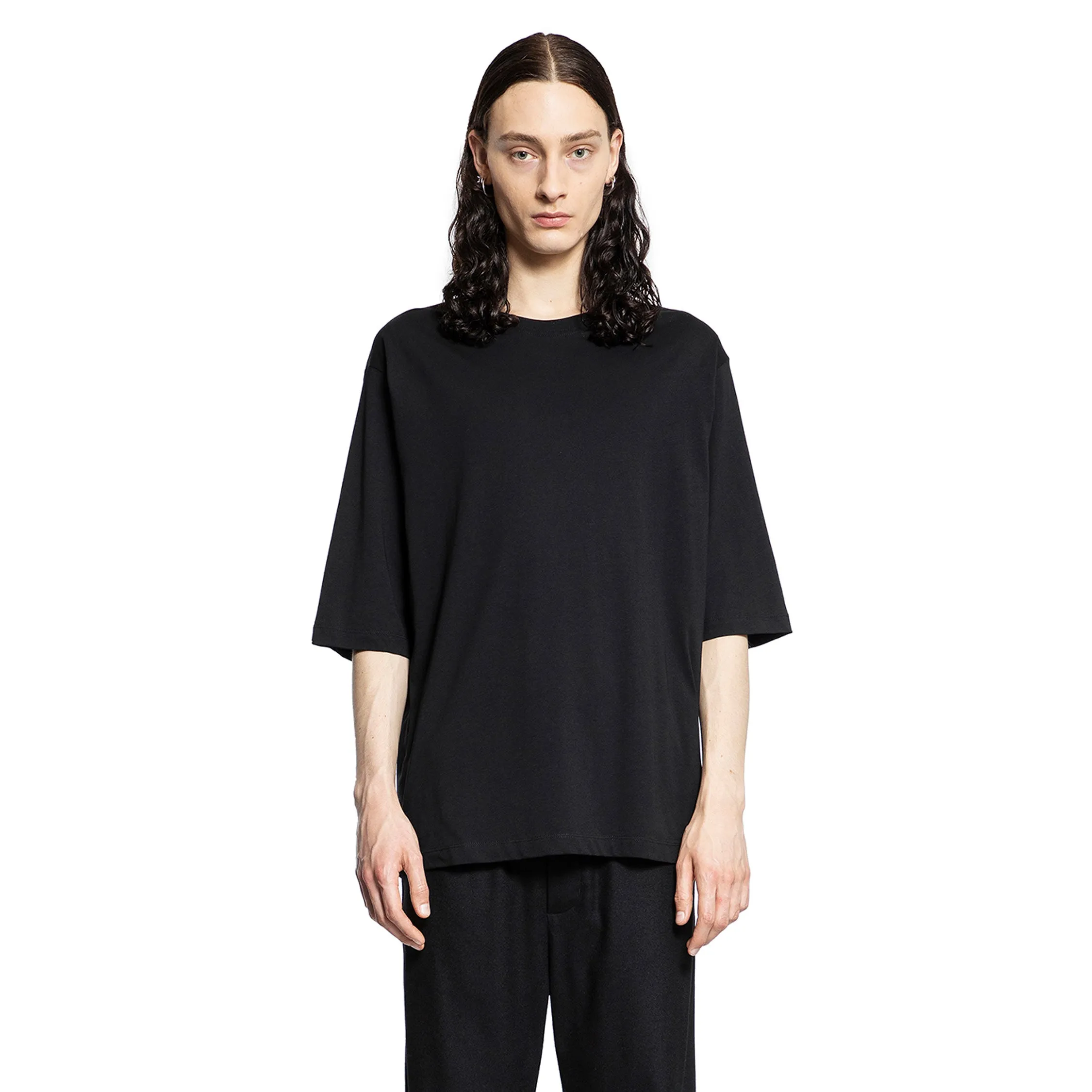 THOM KROM MAN BLACK T-SHIRTS & TANK TOPS
