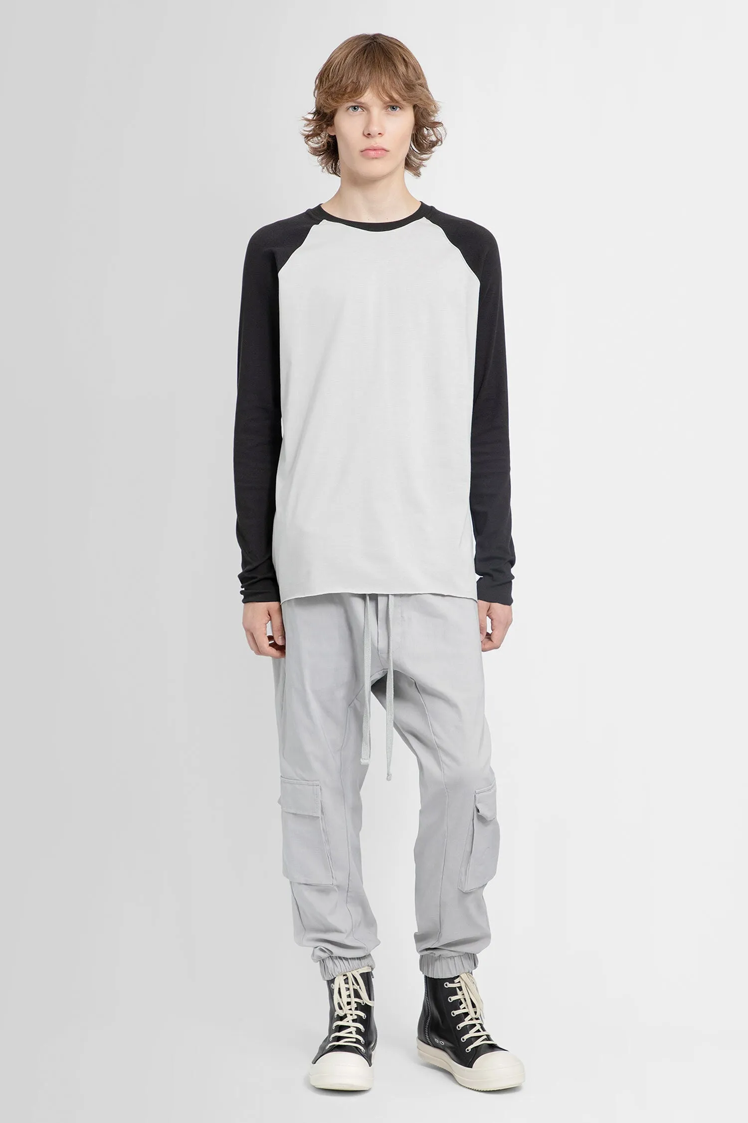 THOM KROM MAN BLACK&WHITE T-SHIRTS & TANK TOPS
