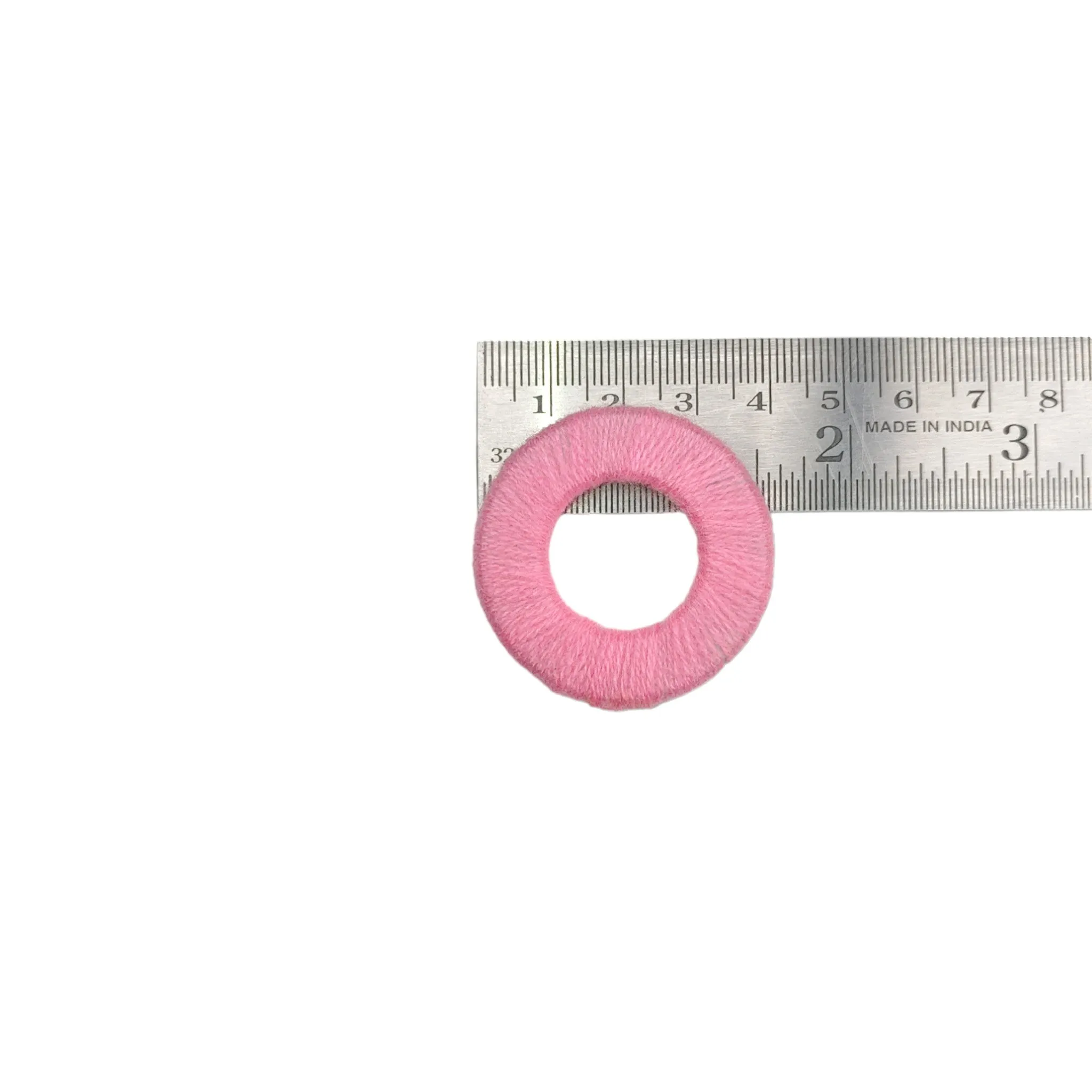 Threaded Flat Ring Bangle Motif for Craft Or Decor Art Making Dry Craft, Light Pink