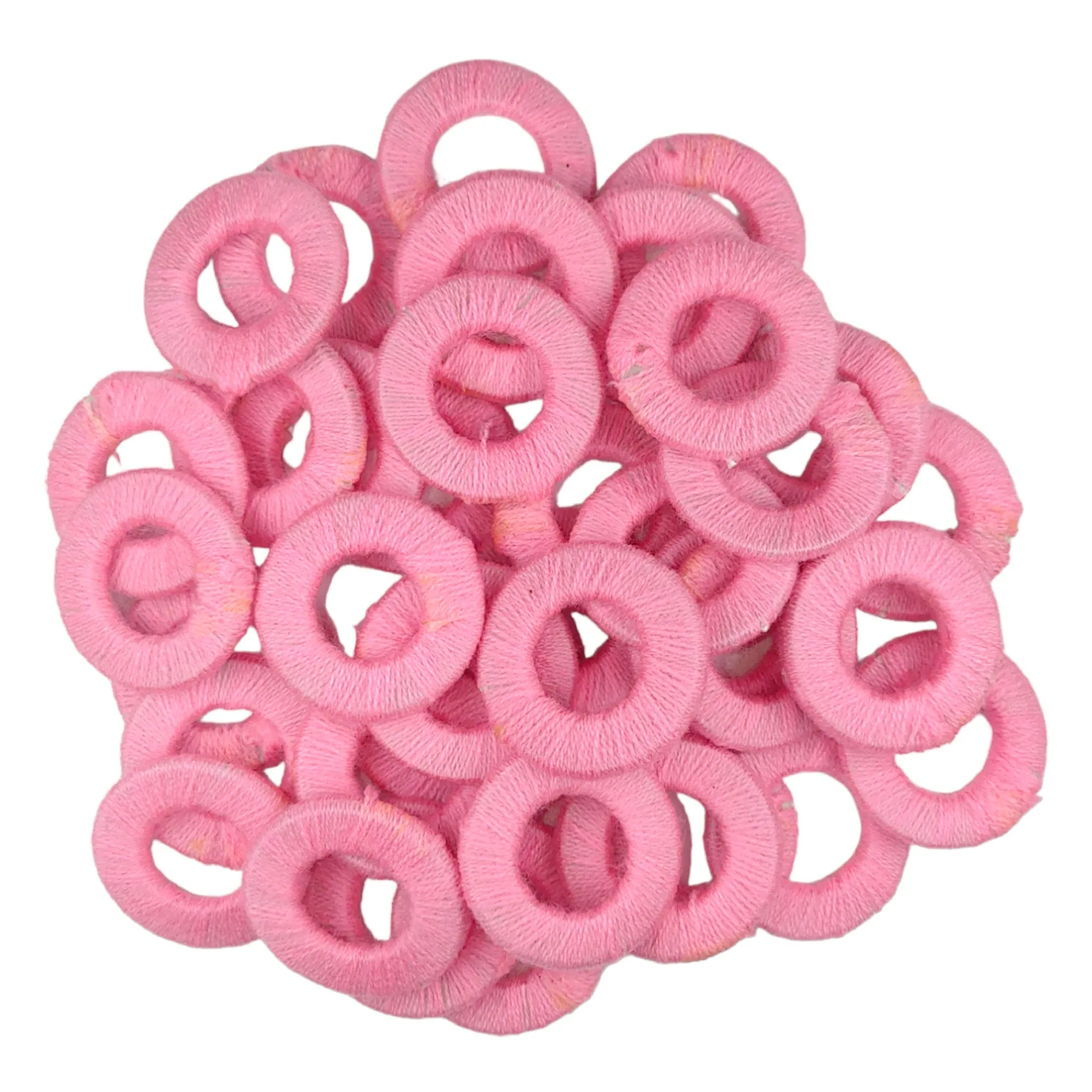 Threaded Flat Ring Bangle Motif for Craft Or Decor Art Making Dry Craft, Light Pink