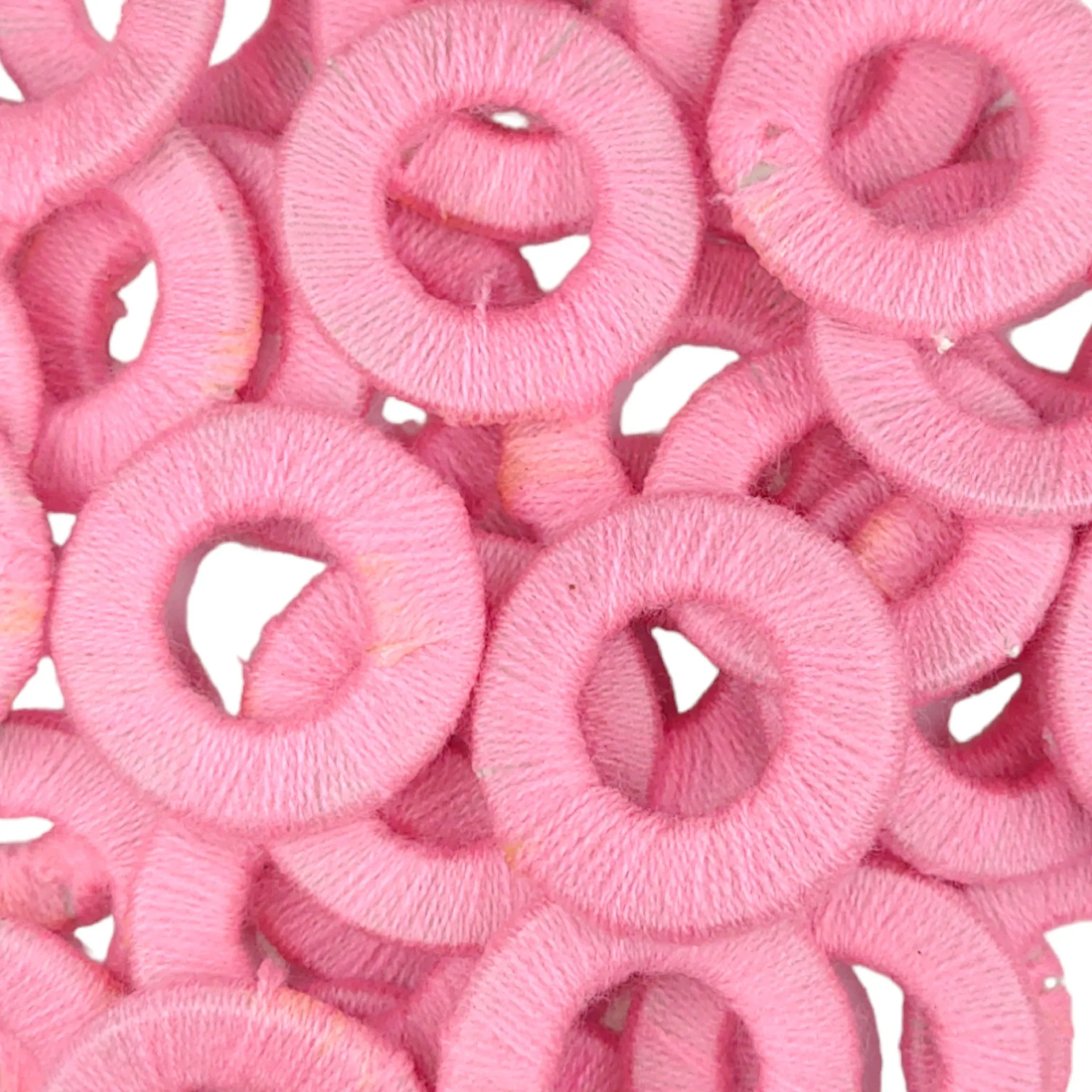Threaded Flat Ring Bangle Motif for Craft Or Decor Art Making Dry Craft, Light Pink