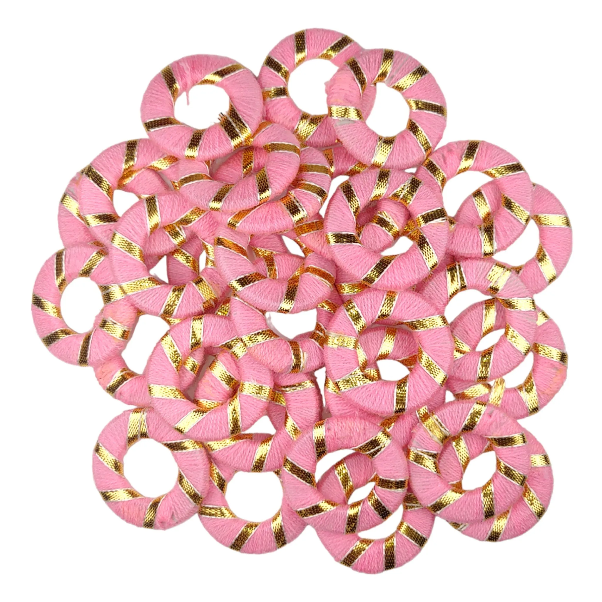 Threaded Gota Ring Motif Bangle for Craft Or Decor, Art Making, Dry Craft