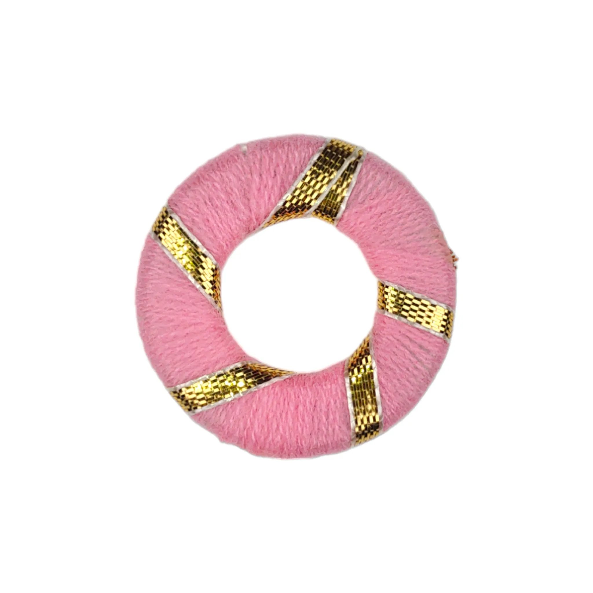 Threaded Gota Ring Motif Bangle for Craft Or Decor, Art Making, Dry Craft