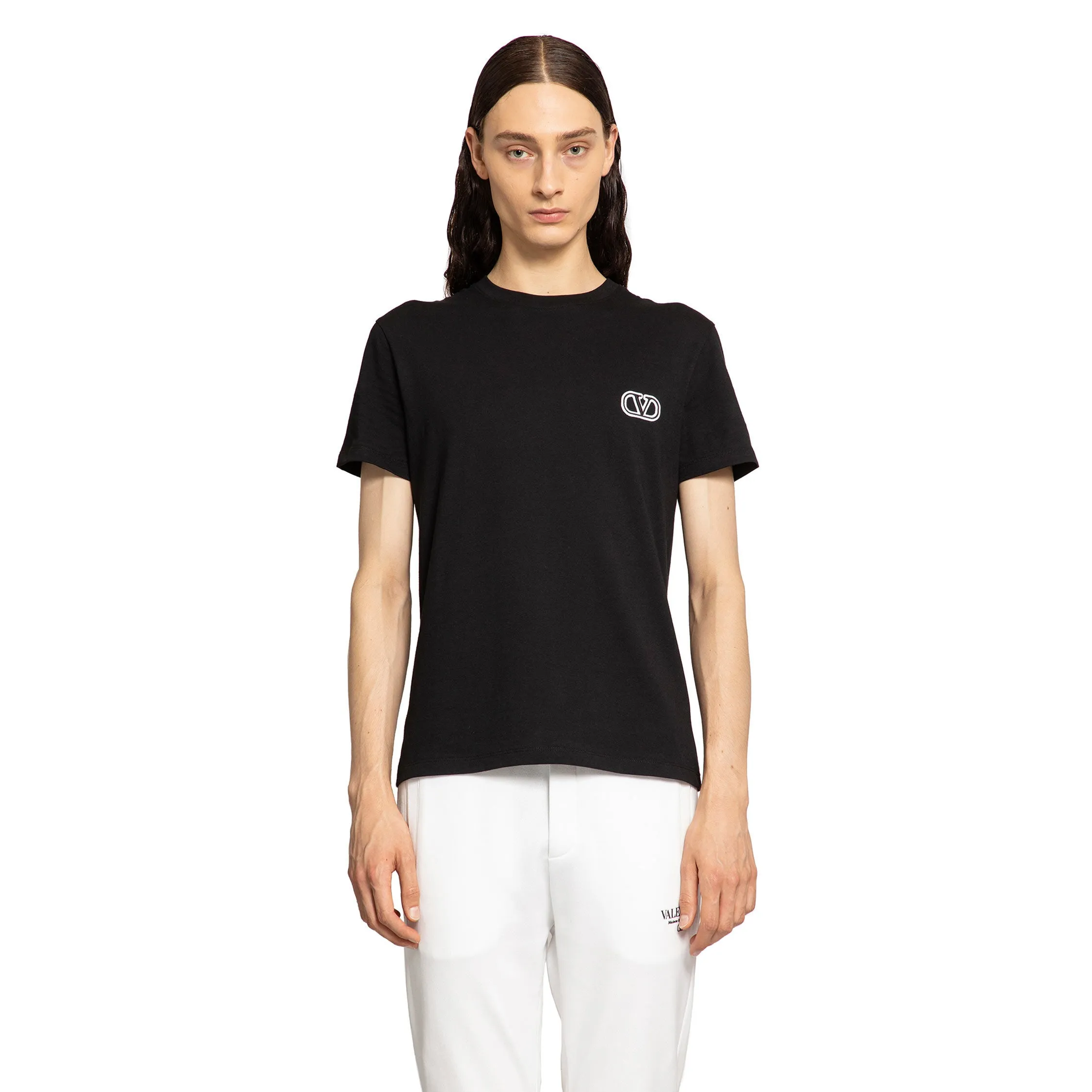 VALENTINO MAN BLACK T-SHIRTS & TANK TOPS