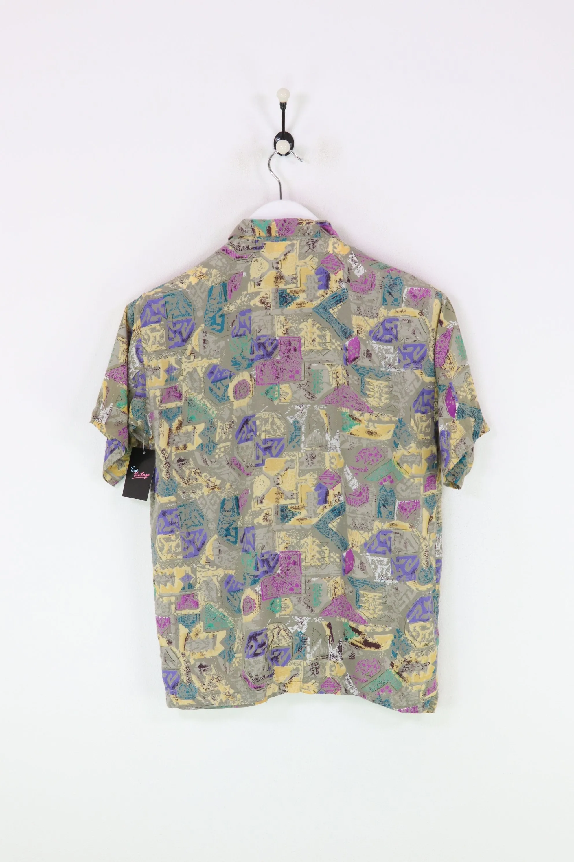 Vintage Patterned Shirt Brown/Yellow/Pink XS