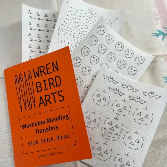 Washable Mending Transfers: Sashiko Patterns for Visible Mending