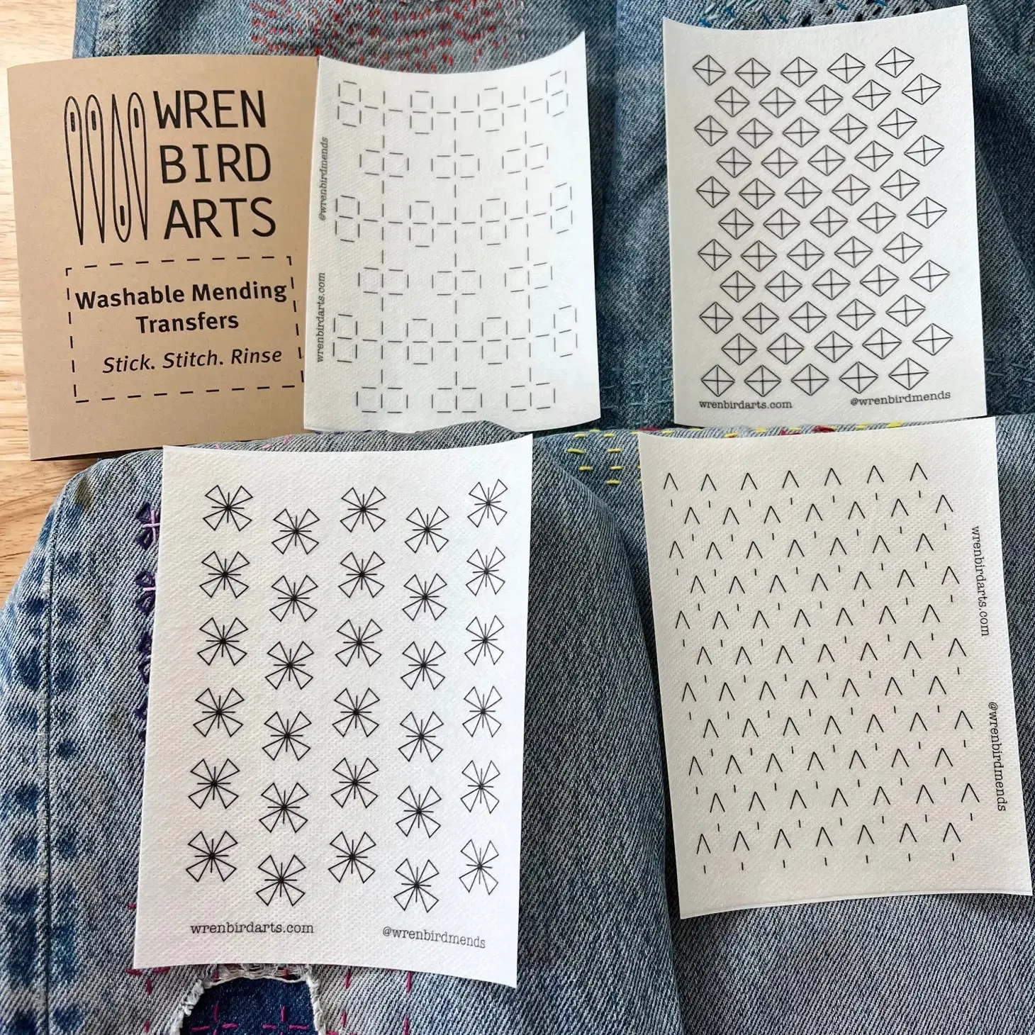 Washable Mending Transfers: Sashiko Patterns for Visible Mending