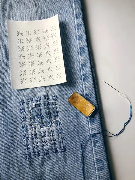 Washable Mending Transfers: Sashiko Patterns for Visible Mending