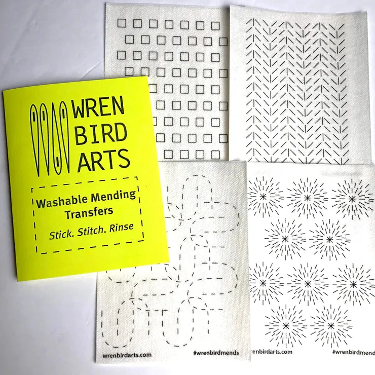 Washable Mending Transfers: Sashiko Patterns for Visible Mending