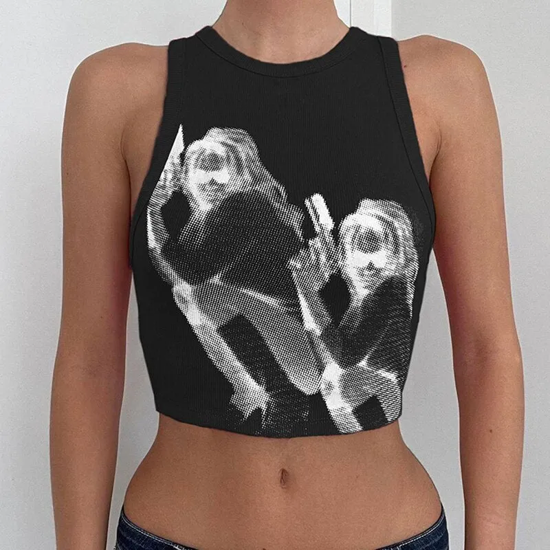 Women Rib Knit Crop Top