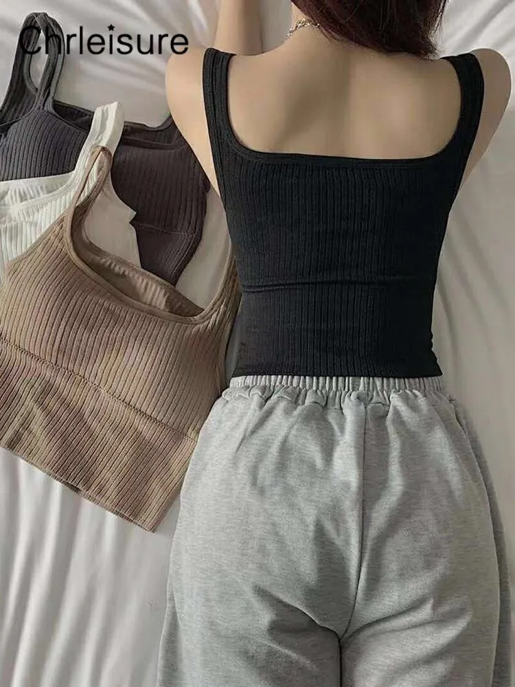 Women Seamless Square Crop Top