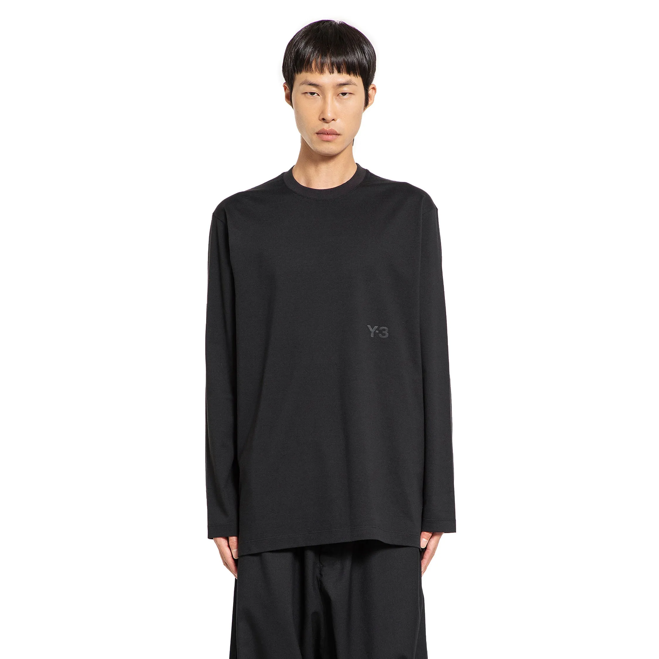 Y-3 MAN BLACK T-SHIRTS & TANK TOPS