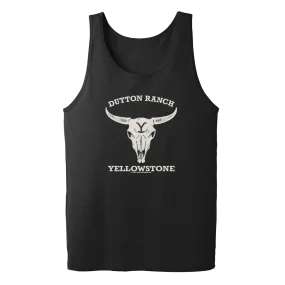 Yellowstone Dutton Ranch Cow Skull Adult Tank Top